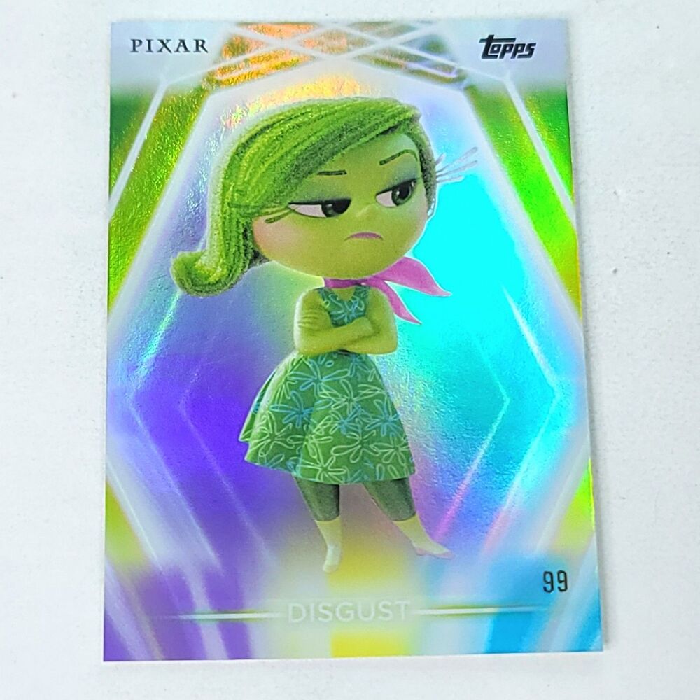 Disgust Topps 2026 Disney Neon Holo Parallel Refractor Limited ???/99